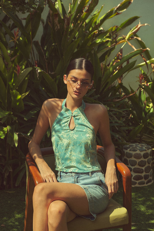 The Julia Top in Teal